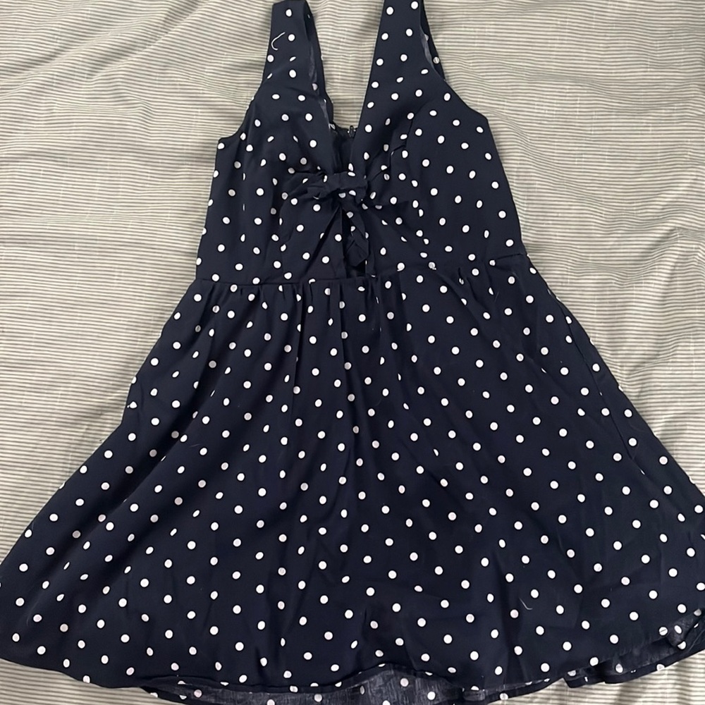 Charlotte Russe  Dark blue dress with white circles Size M